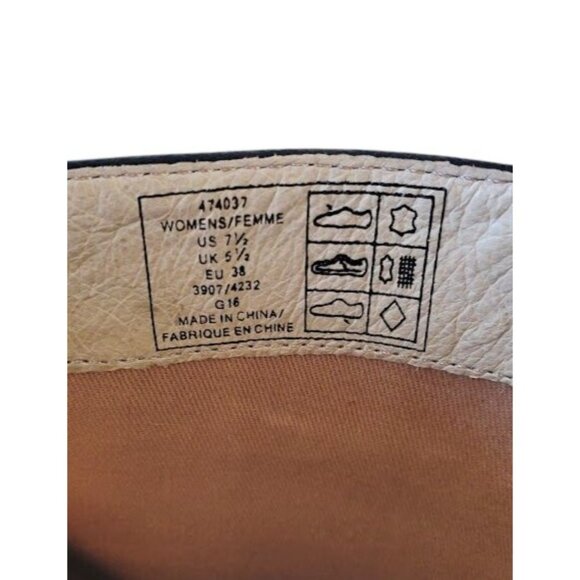 Lands’ End Black Pebbled Leather Knee-High Heeled Boots Women’s 7.5 - Picture 2 of 10